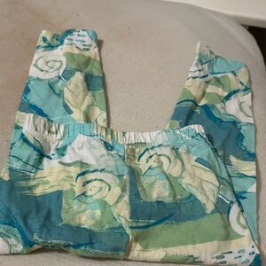 Blue & Green Organic Cotton Swirl Pants
